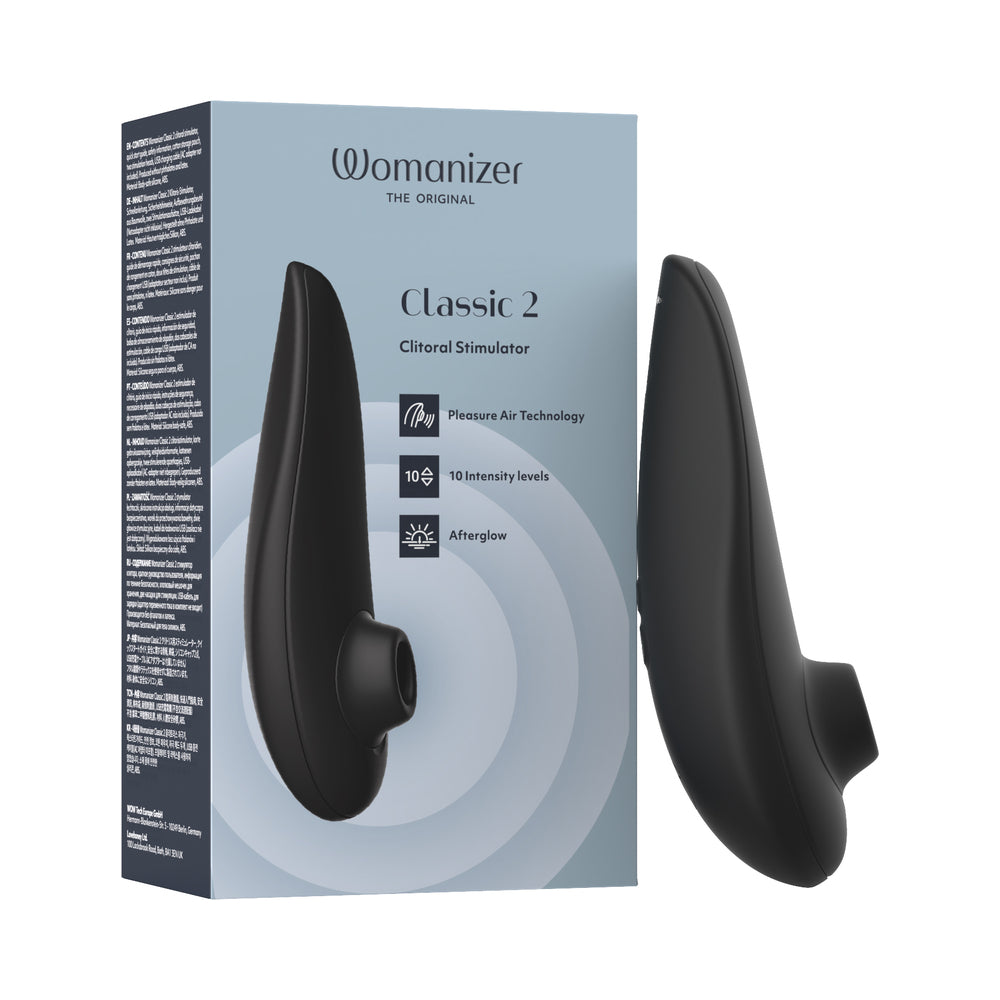 Womanizer Classic 2 Rechargeable Silicone Pleasure Air Clitoral Stimulator Black