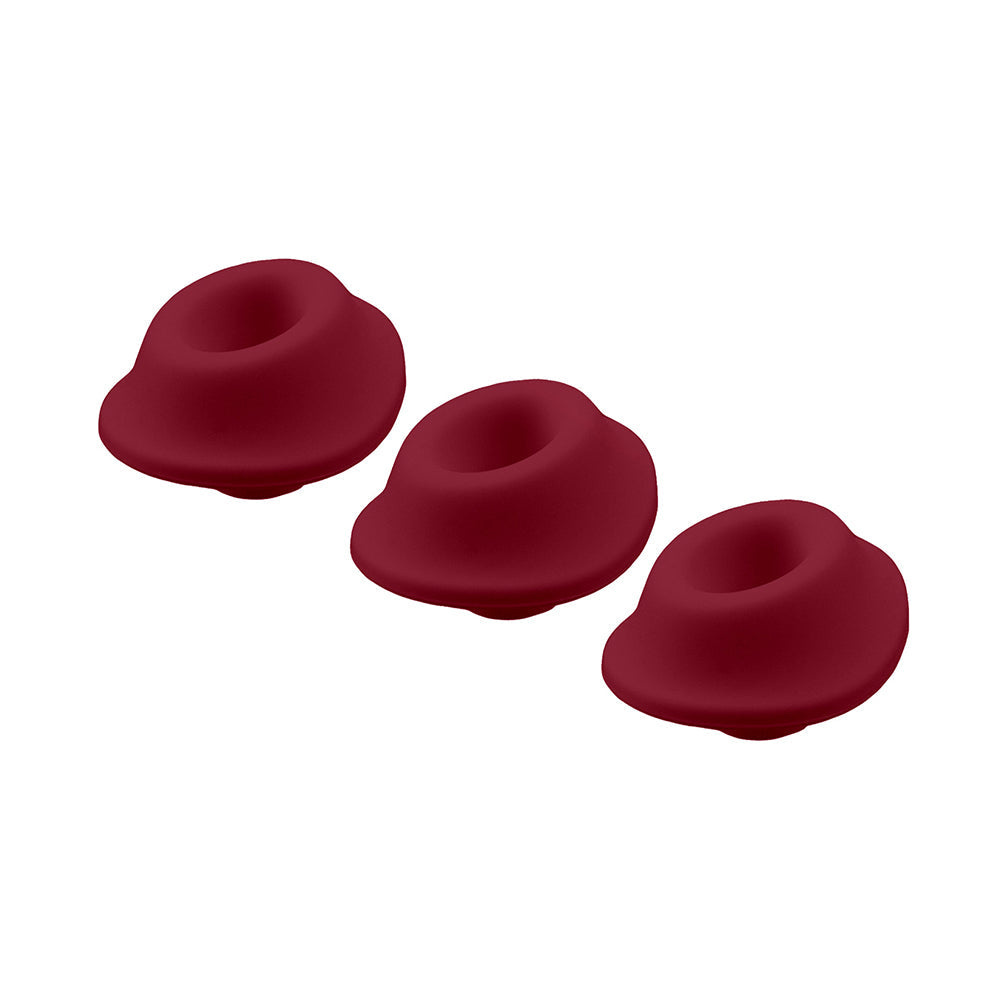 Womanizer 3-Pack Type A Replacement Stimulation Heads (For Premium, Classic, Liberty & Starlet 2) Bordeaux S