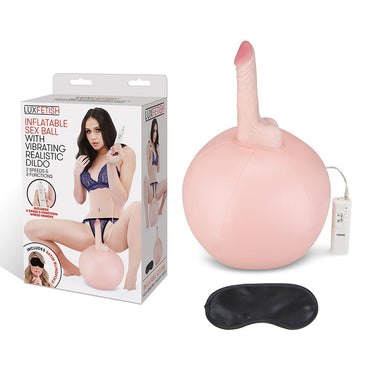 Lux Fetish Inflatable Sex Ball with Vibrating Realistic Dildo Remote-Controlled