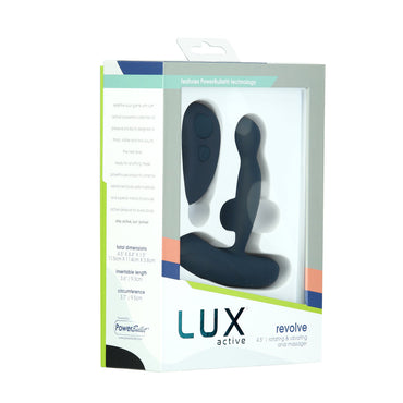 Lux Active Revolve 4.5 in. Rotating And Vibrating Silicone Massager Black