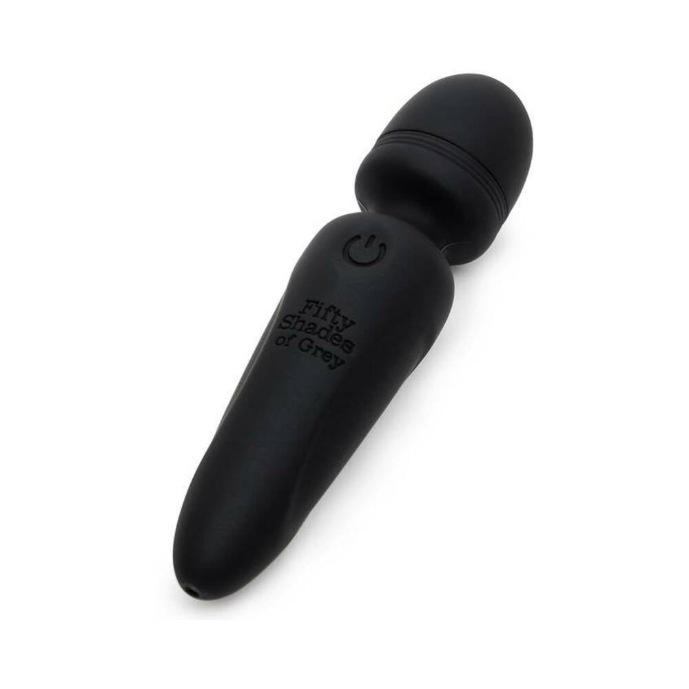 Fifty Shades of Grey Sensation Rechargeable Silicone Mini Wand Vibrator Black