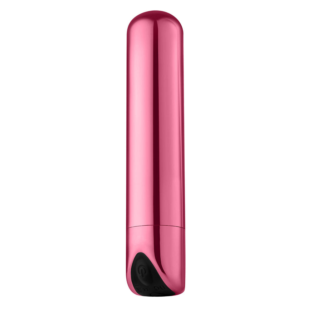 Luv Inc Sb33 Shiny Bullet Rechargeable Vibrator Light Pink