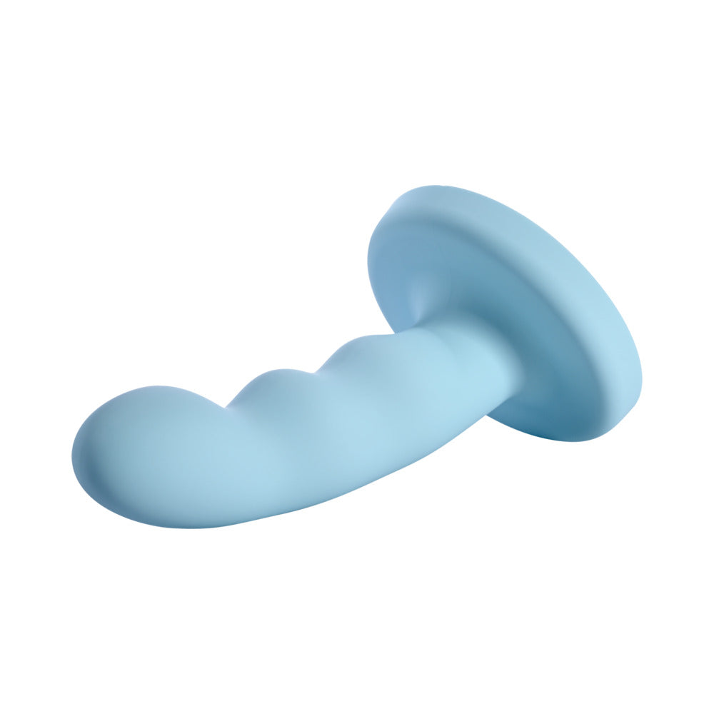 Sportsheets Merge Collection Jaspar 6 in. Silicone G-Spot Dildo with Suction Cup Aqua