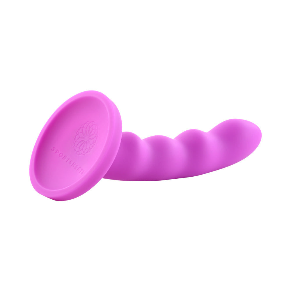 Sportsheets Merge Collection Nautia 8 in. Silicone G-Spot Dildo with Suction Cup Fuchsia