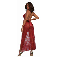 Dreamgirl Lace Gown & G-String Garnet Medium Hanging