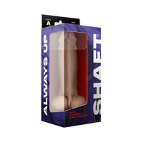 Shaft Model A 9.5 in. Dual Density Silicone Dildo with Balls & Suction Cup Pine