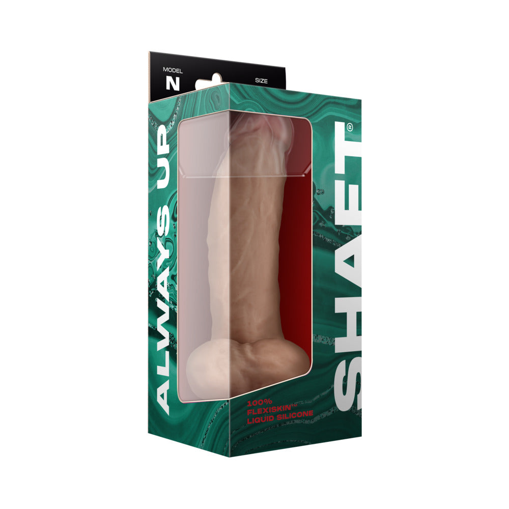 Shaft Model N 9.5 in. Dual Density Silicone Dildo with Balls & Suction Cup Pine