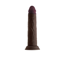 Shaft Model J: 8.5 in. Dual Density Silicone Dildo Mahogany