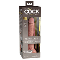 Pipedream King Cock Elite 7 in. Dual Density Silicone Cock Realistic Dildo With Suction Cup Beige