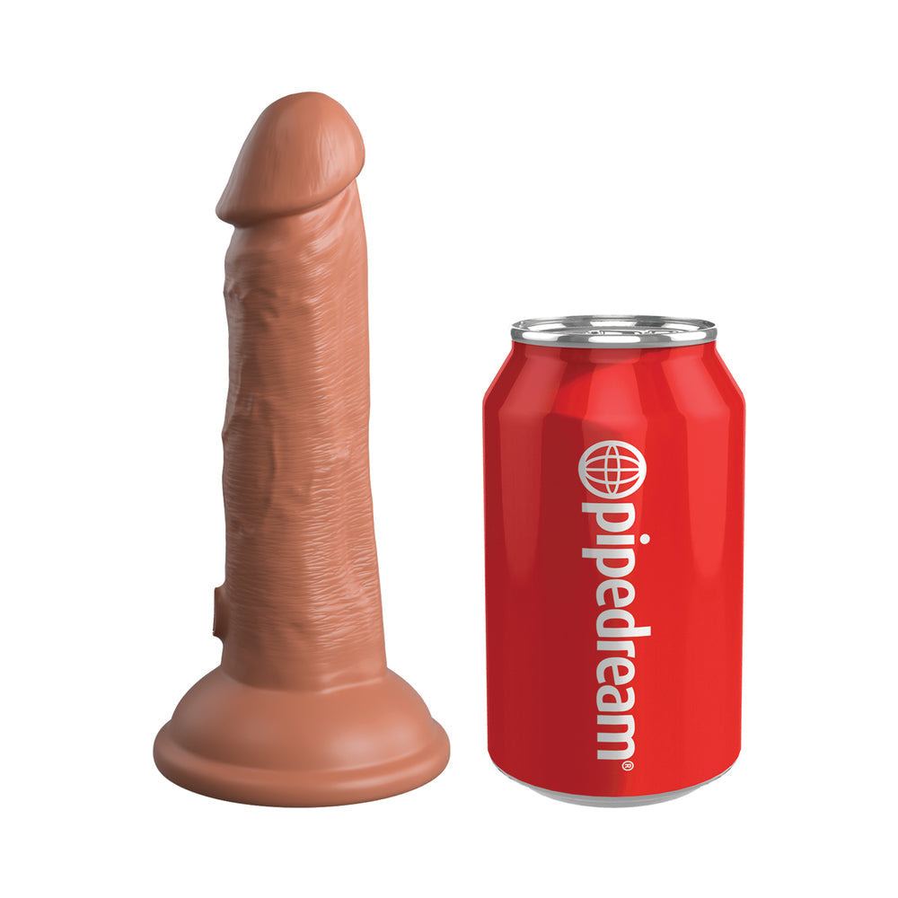 Pipedream King Cock Elite 7 in. Dual Density Silicone Cock Realistic Dildo With Suction Cup Tan