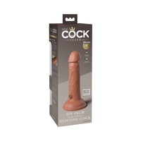 Pipedream King Cock Elite 7 in. Dual Density Silicone Cock Realistic Dildo With Suction Cup Tan