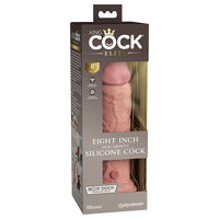 Pipedream King Cock Elite 8 in. Dual Density Silicone Cock Realistic Dildo With Suction Cup Beige