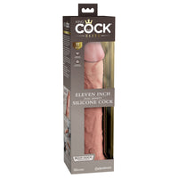 Pipedream King Cock Elite 11 in. Dual Density Silicone Cock Realistic Dildo With Suction Cup Beige