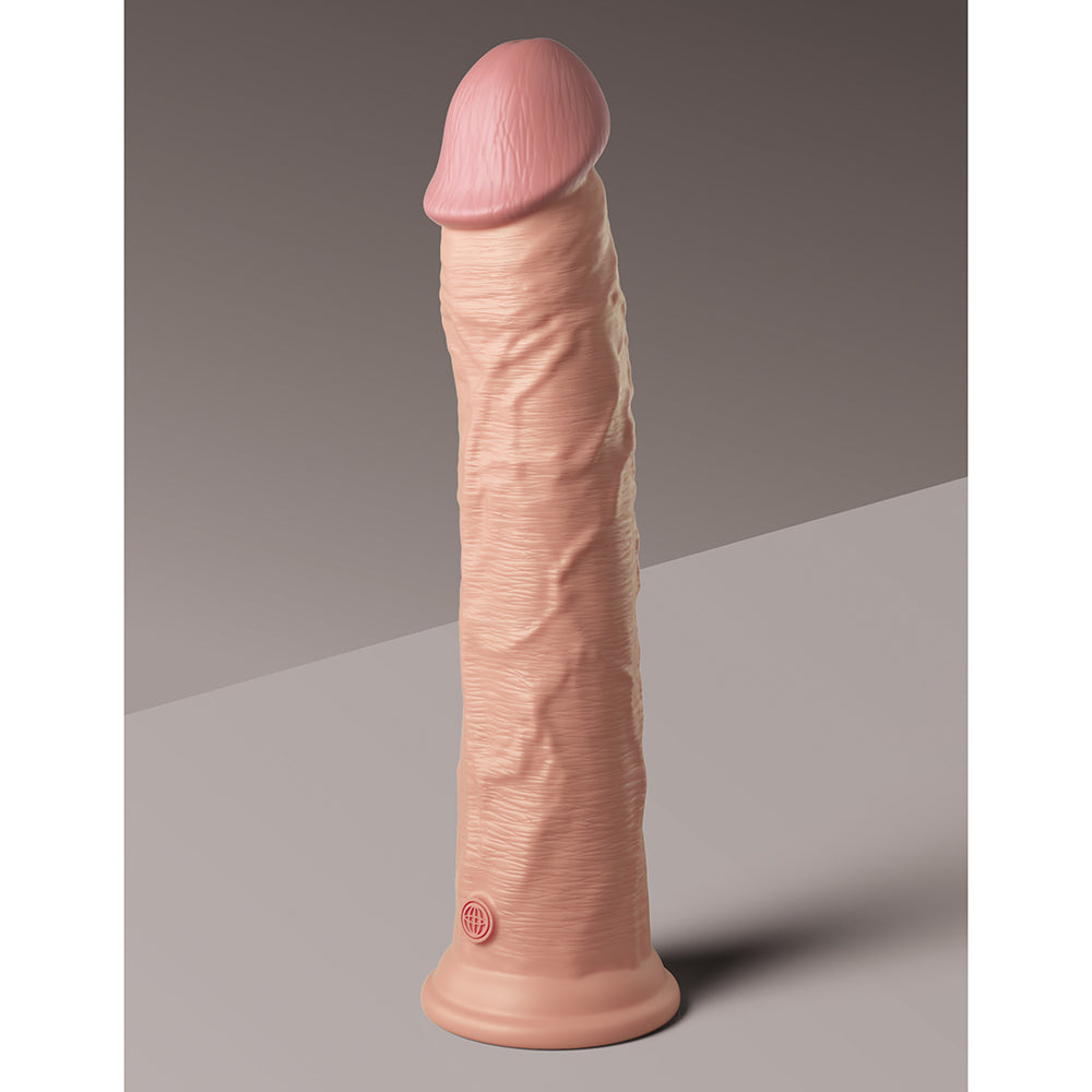 Pipedream King Cock Elite 11 in. Dual Density Silicone Cock Realistic Dildo With Suction Cup Beige