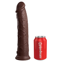 Pipedream King Cock Elite 11 in. Dual Density Silicone Cock Realistic Dildo With Suction Cup Brown