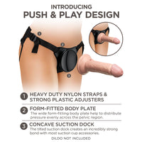 Pipedream King Cock Elite Beginner's Body Dock Strap-On Harness Black