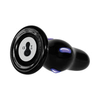 Adam & Eve Rear Rocker Rechargeable Vibrating Glass Anal Plug Black