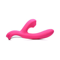 Curve Toys Power Bunny Shudders Rechargeable Silicone Suction Dual Stimulation Vibrator Pink