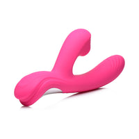 Curve Toys Power Bunny Shudders Rechargeable Silicone Suction Dual Stimulation Vibrator Pink