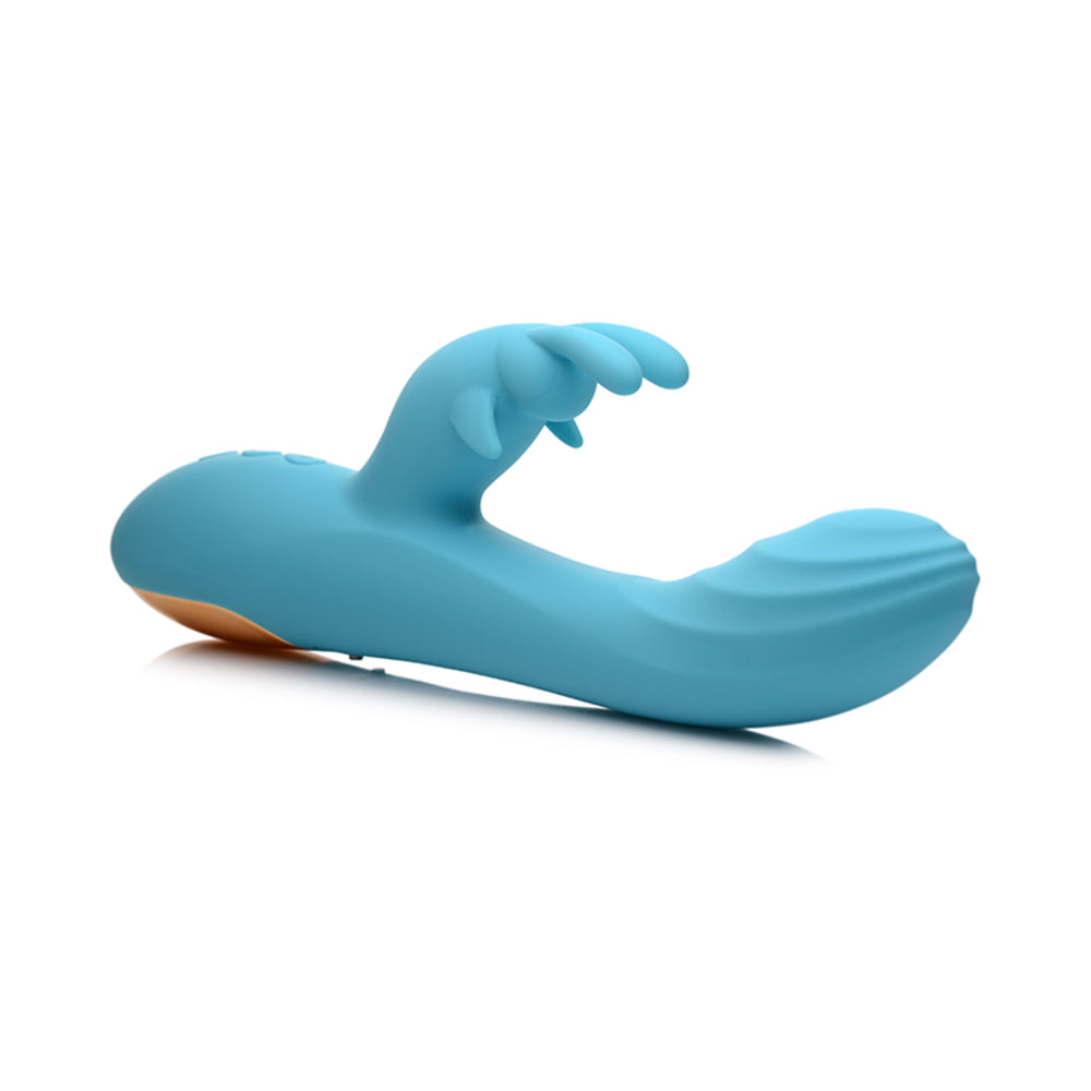 Curve Toys Power Bunny Snuggles Rechargeable Silicone Rabbit Vibrator Teal