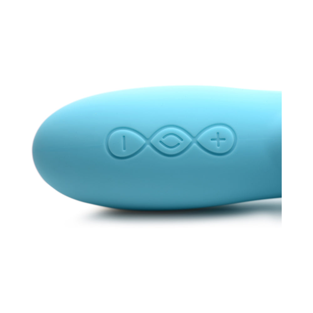 Curve Toys Power Bunny Snuggles Rechargeable Silicone Rabbit Vibrator Teal