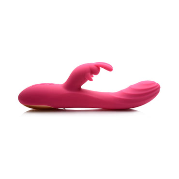 Curve Toys Power Bunny Huggers Rechargeable Silicone Rabbit Vibrator Red