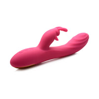 Curve Toys Power Bunny Huggers Rechargeable Silicone Rabbit Vibrator Red