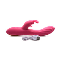 Curve Toys Power Bunny Huggers Rechargeable Silicone Rabbit Vibrator Red