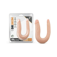 Blush Dr. Skin Mini Double Dong Realistic 12 in. Dual-Ended Dildo Beige