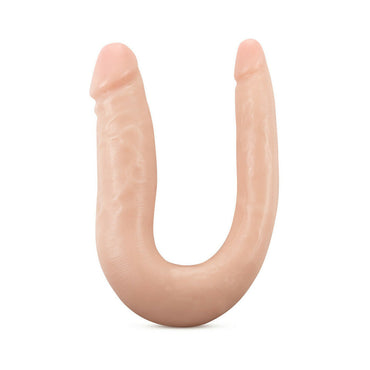 Blush Dr. Skin Mini Double Dong Realistic 12 in. Dual-Ended Dildo Beige