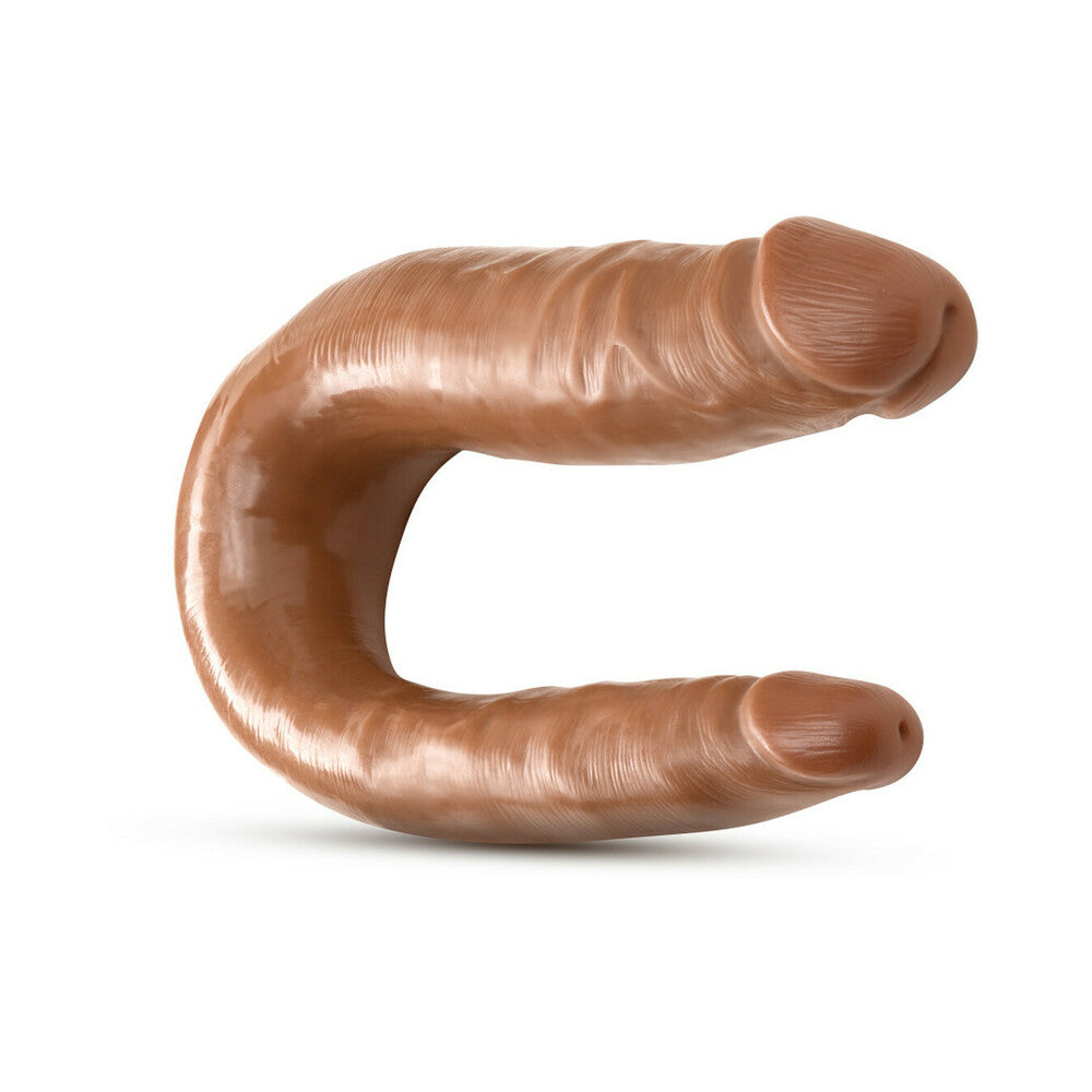 Blush Dr. Skin Mini Double Dong Realistic 12 in. Dual-Ended Dildo Tan