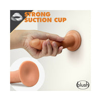 Blush Dr. Skin Glide Realistic 7.5 in. Self-Lubricating Dildo with Suction Cup Tan