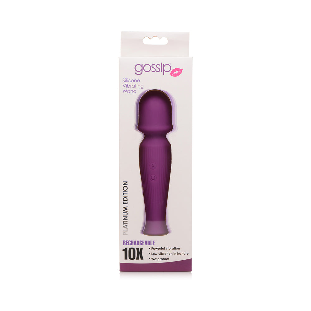 Curve Toys Gossip Rechargeable Silicone Wand Vibrator Violet