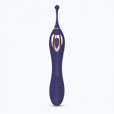 Love to Love O Mega Silicone Multi-Function Vibrator and Clitoral Stimulator Midnight Indigo