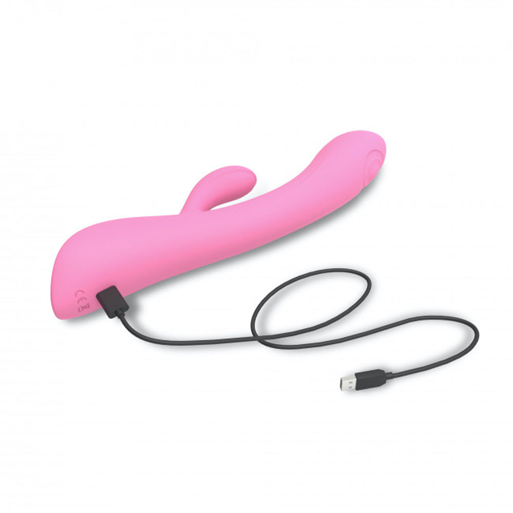 Love to Love Bunny & Clyde Rechargeable Tapping Rabbit Silicone Vibrator Pink Passion