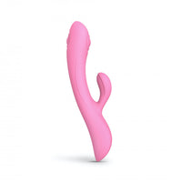 Love to Love Bunny & Clyde Rechargeable Tapping Rabbit Silicone Vibrator Pink Passion