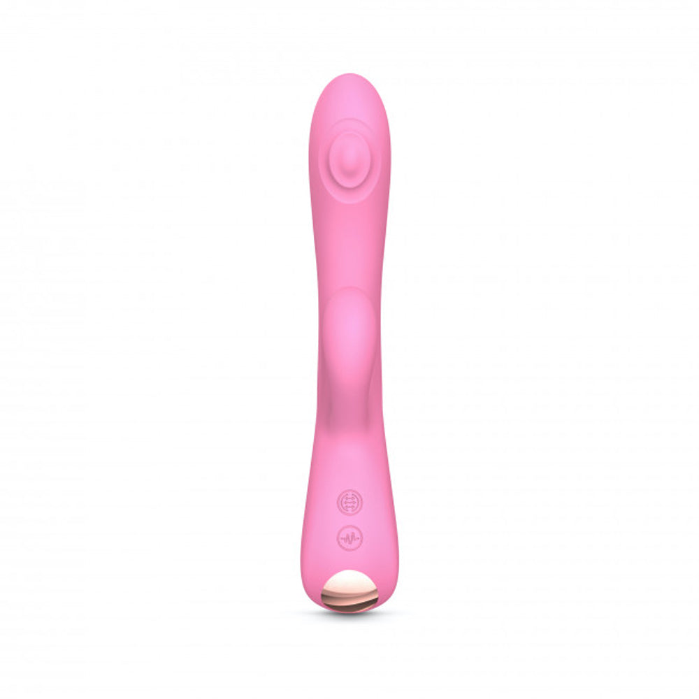 Love to Love Bunny & Clyde Rechargeable Tapping Rabbit Silicone Vibrator Pink Passion