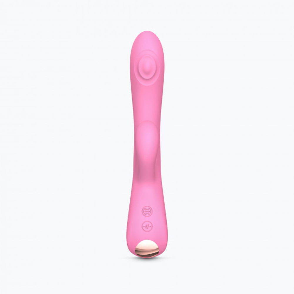 Love to Love Bunny & Clyde Rechargeable Tapping Rabbit Silicone Vibrator Pink Passion