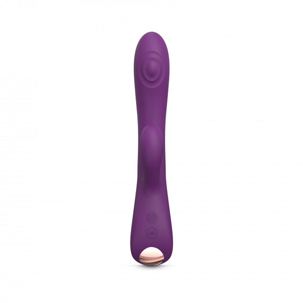 Love to Love Bunny & Clyde Rechargeable Tapping Rabbit Silicone Vibrator Purple Rain