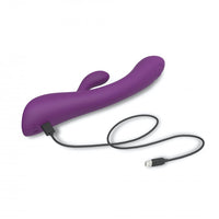 Love to Love Bunny & Clyde Rechargeable Tapping Rabbit Silicone Vibrator Purple Rain