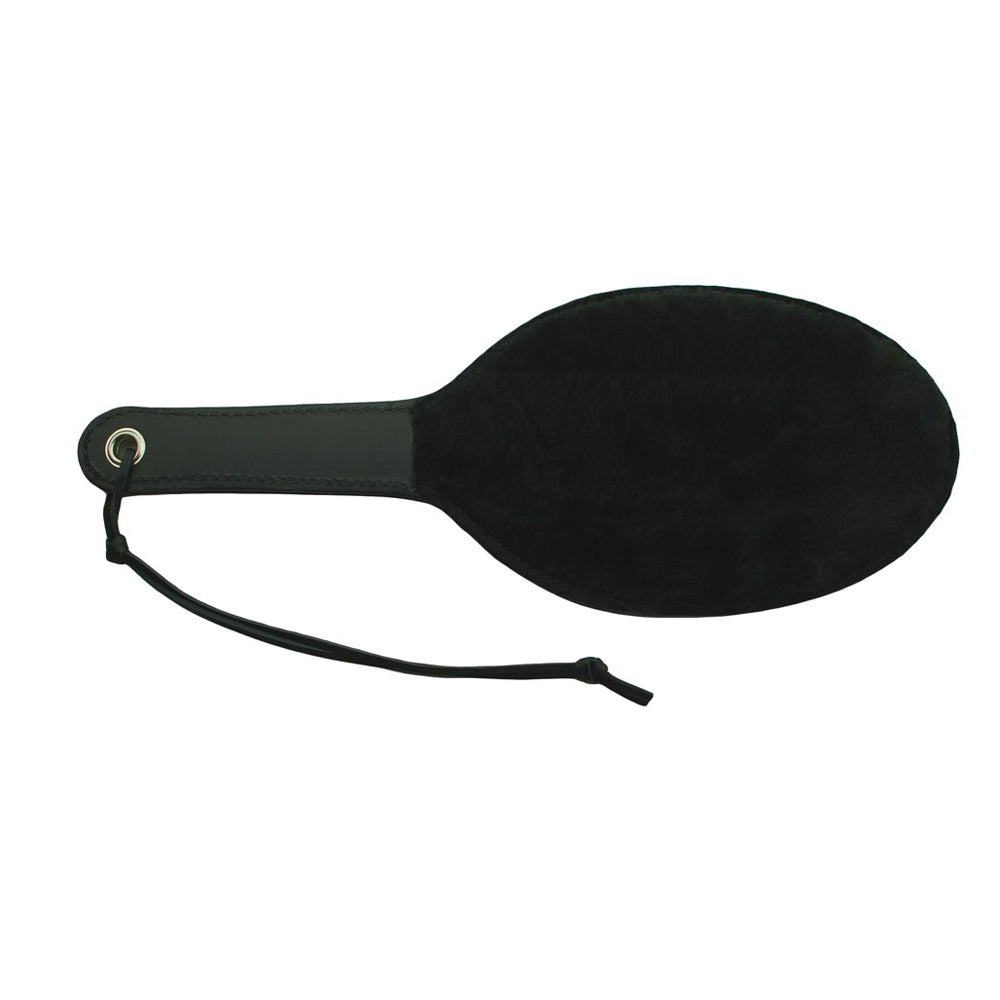 16 in. Ping Pong Paddle With Black Faux Fur