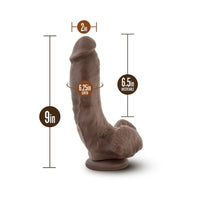 Blush Loverboy The Mechanic Realistic 9 in. Dildo with Balls & Suction Cup Brown