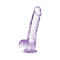 Blush Naturally Yours Crystalline 6 in. Dildo with Balls & Suction Cup Amethyst