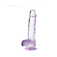 Blush Naturally Yours Crystalline 6 in. Dildo with Balls & Suction Cup Amethyst