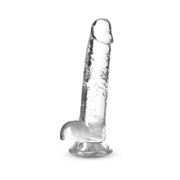 Blush Naturally Yours Crystalline 7 in. Dildo with Balls & Suction Cup Diamond