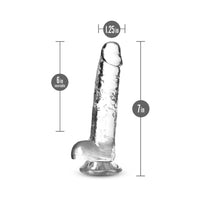 Blush Naturally Yours Crystalline 7 in. Dildo with Balls & Suction Cup Diamond