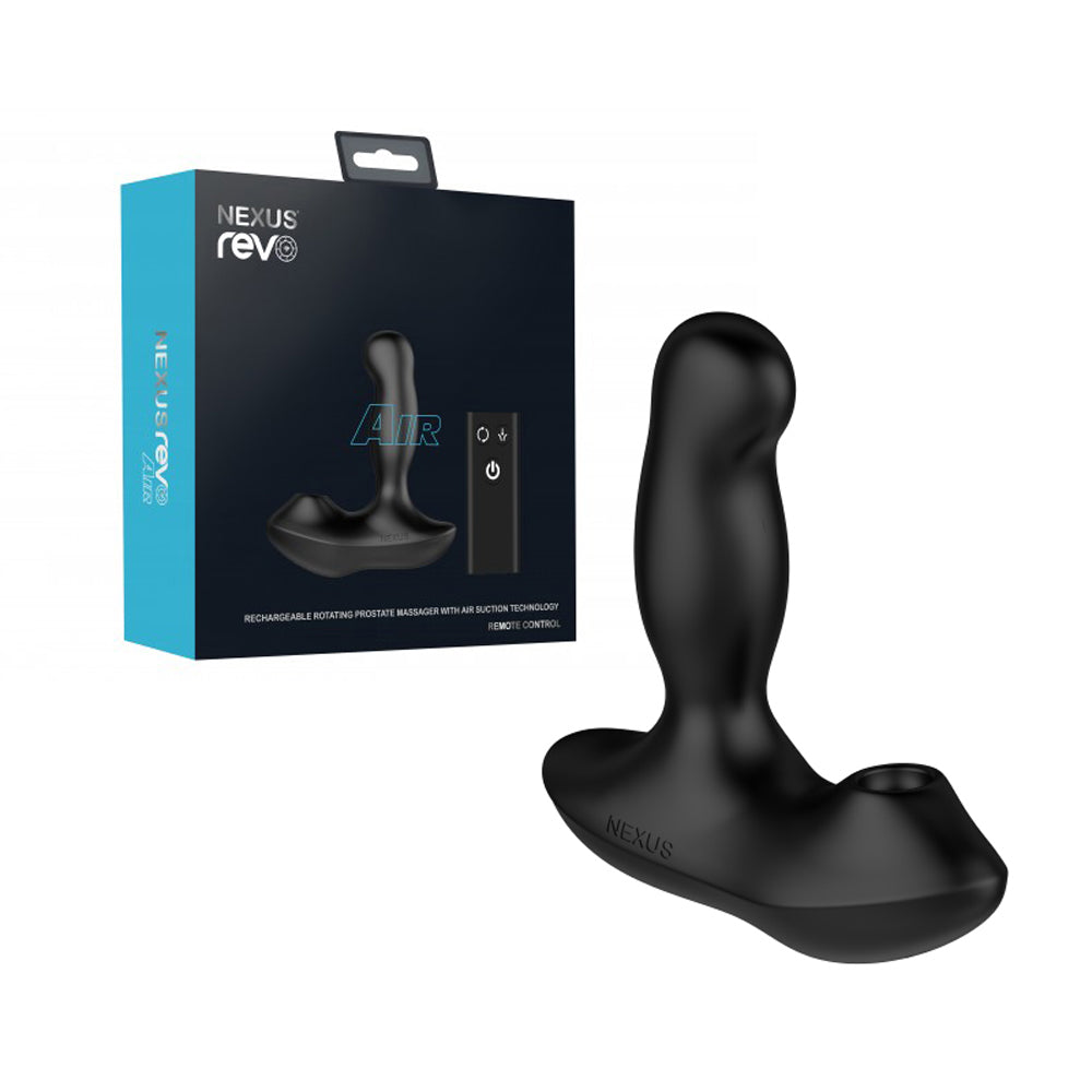 Nexus Revo Air Rotating Prostate Massager With Suction Black