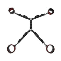 Fifty Shades of Grey Sweet Anticipation Faux Leather Reversible Under Mattress Restraint Set Red/Black