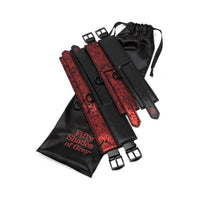 Fifty Shades of Grey Sweet Anticipation Faux Leather Reversible Under Mattress Restraint Set Red/Black