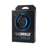 OptiMALE FlexiSteel Silicone, Metal Core Cock Ring 43 mm Black
